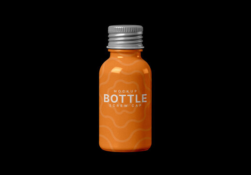 Screw Cap Bottle Mockup &ndash; Isolated Packaging Branding Presentation (PSD)