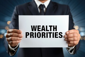 Obraz premium Wealth manager talking about wealth priorities