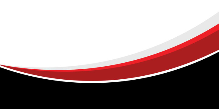 abstract red and blak business banner background with dynamic curves composition
