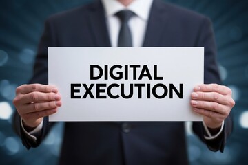 Obraz premium Focus on digital execution of business strategies