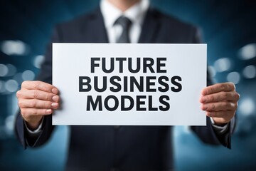 Obraz premium Manager Presenting Future Business Models Concept