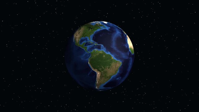 Earth rotation animation zooming into Perugia Italy with regional data overlay.