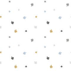 Seamless pastel floral abstract pattern in Scandinavian minimal style © ELuki