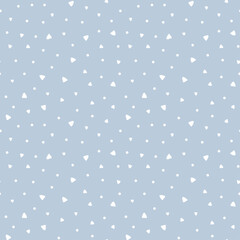 Seamless abstract dots and shapes pattern in Scandinavian minimal style © ELuki