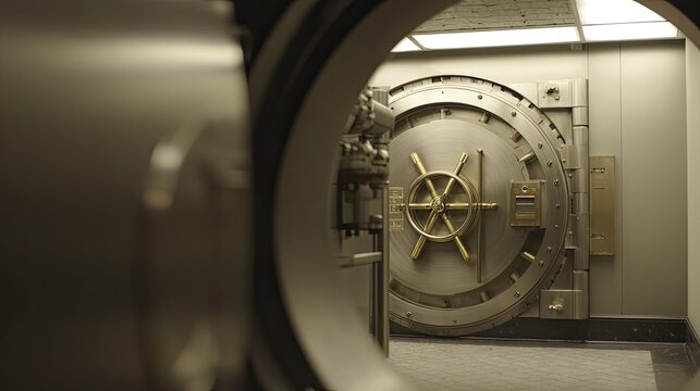 Bank vault door providing secure finance protection