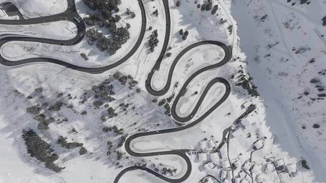 Aerial Video of The Alpine Road - Arlberg stra&szlig;e - Tirol Austria