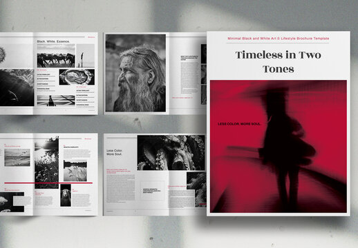 Red Artistic Photography Showcase Brochure Layout