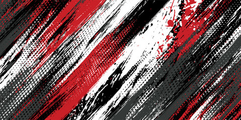 Gaming esport background striking stripes electric banner vector illustration design red black grunge brush wing comic pattern modern abstract concept livery stripes decal paint splash splatter.eps 10 © Samsul