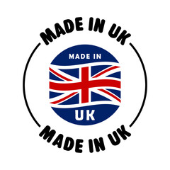 Fototapeta premium Made in UK vector stamp for product origin information.