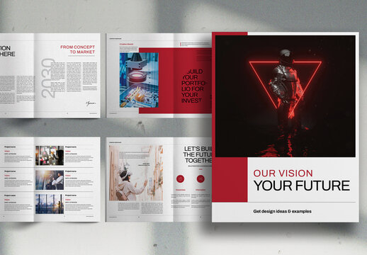 Red Tech Innovation Brochure Layout