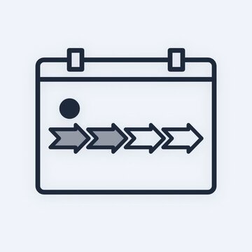 Calendar Milestone Animated Line Icon Video