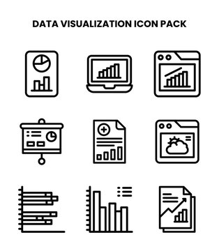 Data Visualization Line SVG Icons Pack