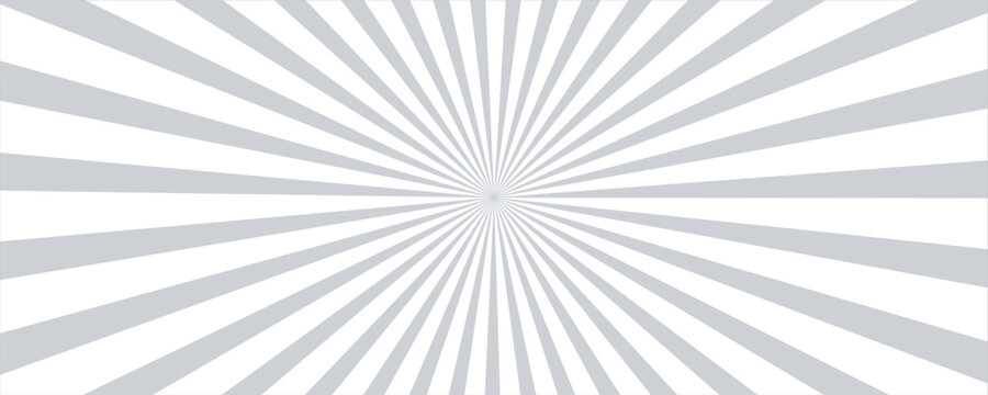 Ray sun light. Sunburst background. Radial circle line. Pattern starburst. Comic beam lines. Sun effect rays. Abstract firework. Concentration stripe. Cartoons lightning style. Vector illustration