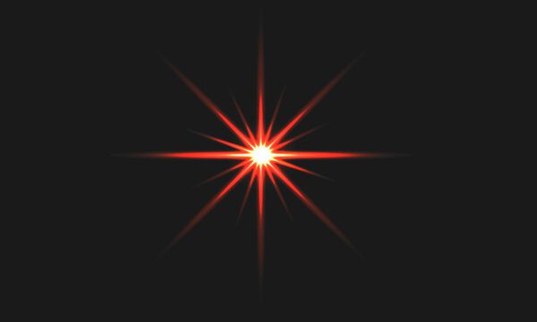 Vector sun flare or starburst decorative light element