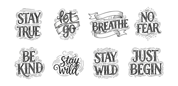 Inspiring motivational quotes typography on dark background