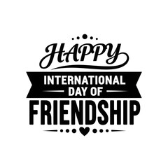 Obraz premium Happy international day of friendship celebrating bonds and true friendship