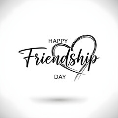 Obraz premium Happy friendship day celebrating bonds of friendship with heartfelt wishes greetings