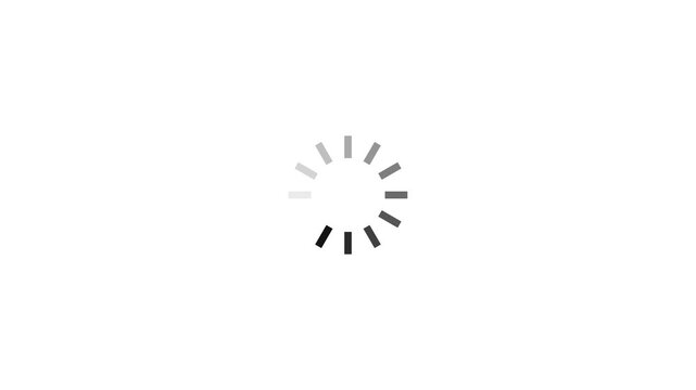 loading bar line progress loop Animation video transparent background with alpha channel.loading circle icon