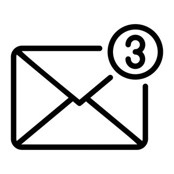unread email line icon