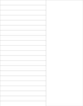 lined notes template with blank sidebar clean notebook page layout
