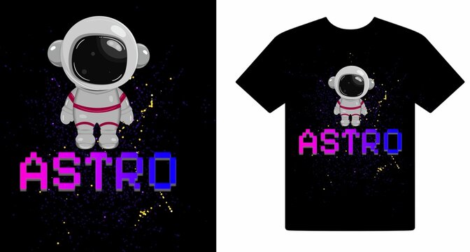 Astronaut Space T Shirt Design Galaxy Universe Graphic Print