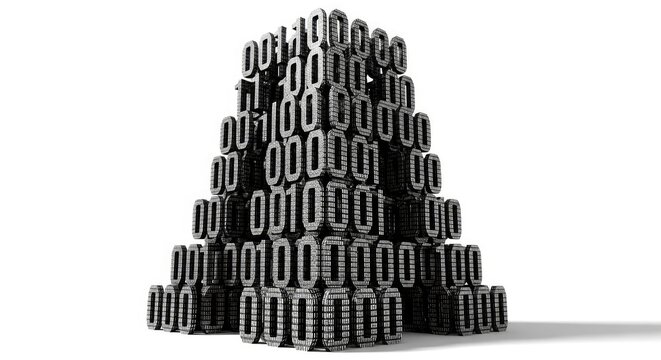 Digital Data Pyramid Stock Photo Business Technology Concepts