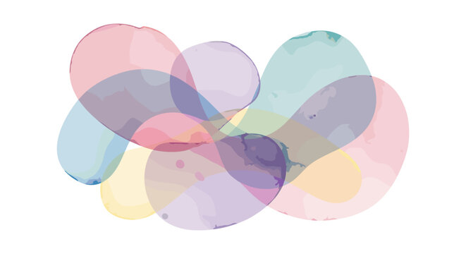 Colorful Overlapping Circles Art Design.