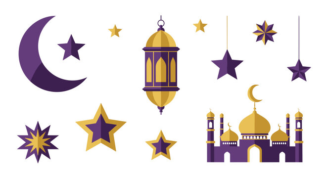 Ramadan decorations with mosque.