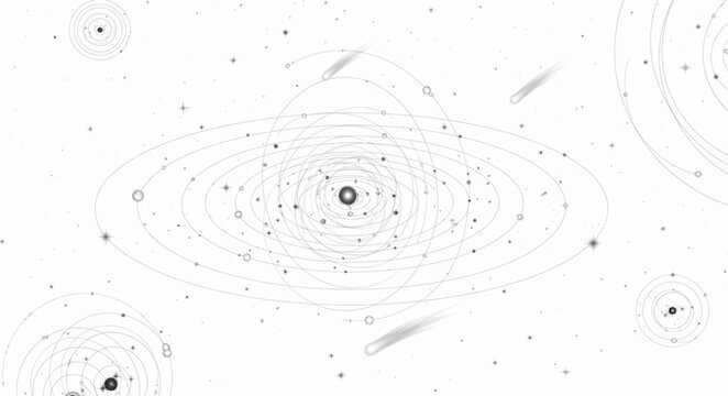 Abstract cosmic galaxy nebula and stars illustration.