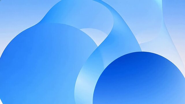 Blue abstract shapes on gradient background