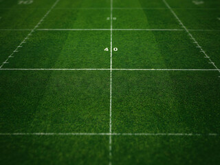Obraz premium American football field with yard lines