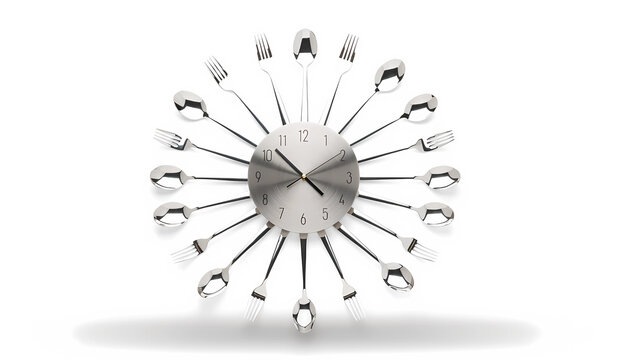 spoon and fork shaped wall clock