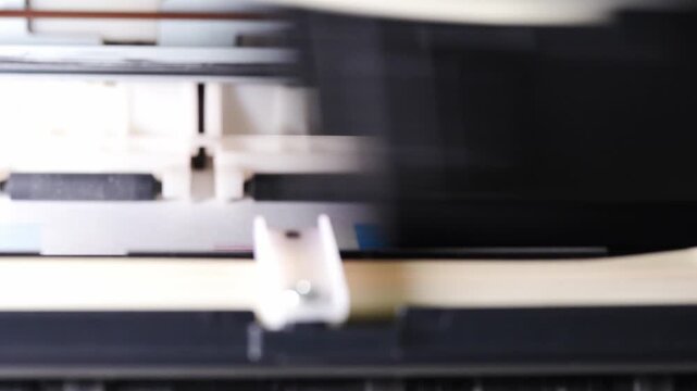 Printer process shows how paper is printed in a simple setup