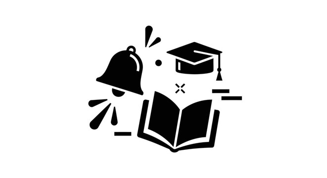 Education Icon with Graduation Cap.