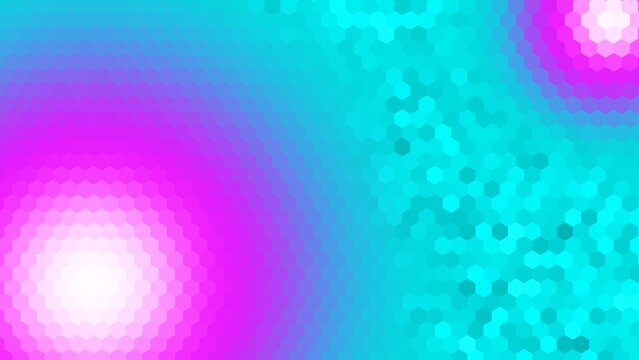 background design with light blue and purple gradient hexagon pattern surface.gradient with large and small semicircular shapes on 2 sides of the background diagonal
