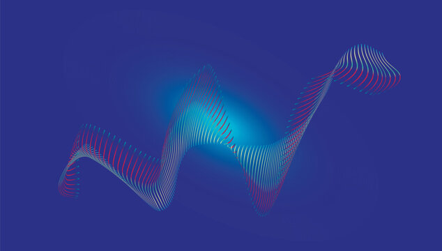 Abstract cosmic wave background. Network stream. Big Data Technology Concept. Digital wave abstract technology.
