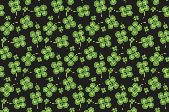 Green cloves seamless pattern 