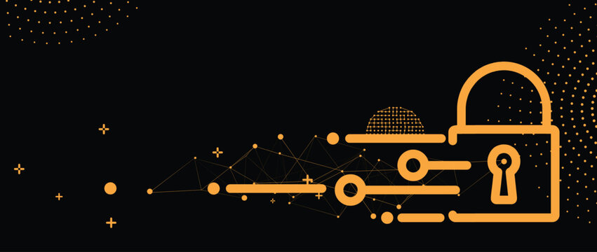 Encryption Shield Against Silent Digital Threat Technology Background