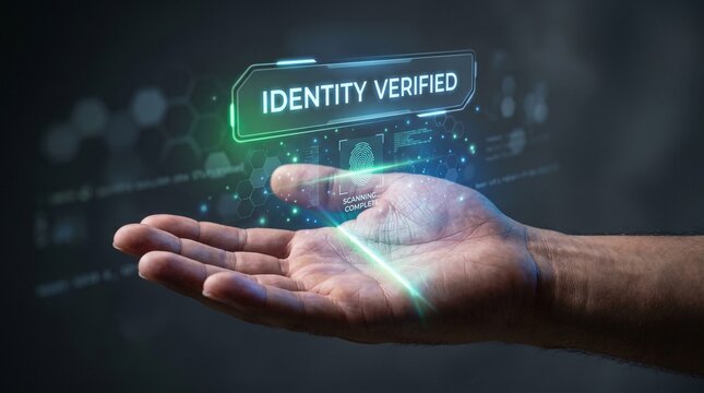 Identity verification, secure authentication, digital security, online safety, verified profile