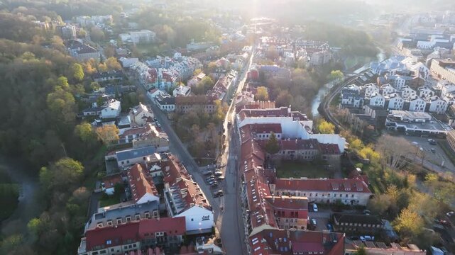 Old Town of Vilnius, Lithuania, Uzupis, aerial view