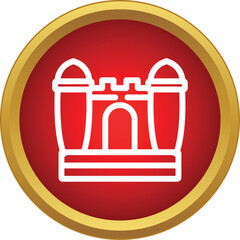 Naklejka premium Castle icon representing safety, protection, and children's play