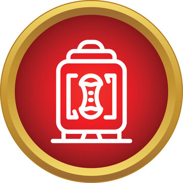 Leveling instrument icon for construction, surveying, and accuracy concepts