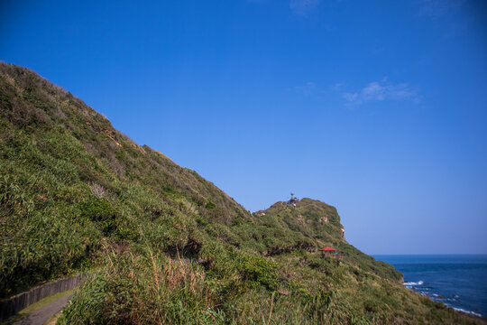 Scenic Bitoujiao Hiking Trail in New Taipei Taiwan