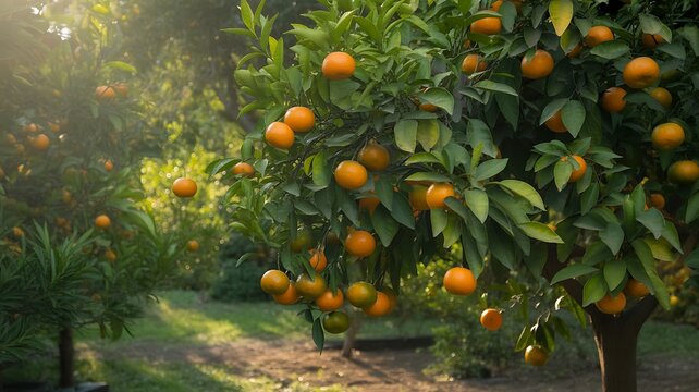 orange tree with oranges