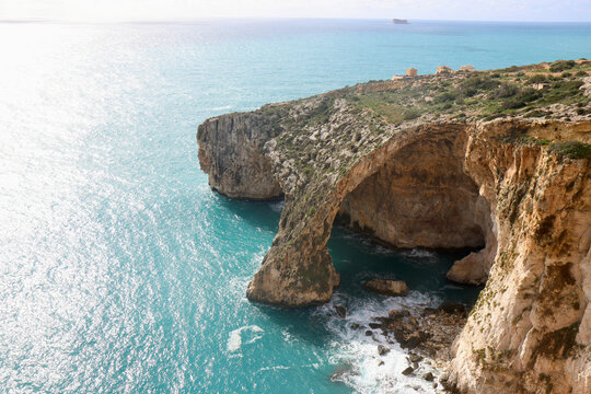 View of the Blue Grotto in Malta