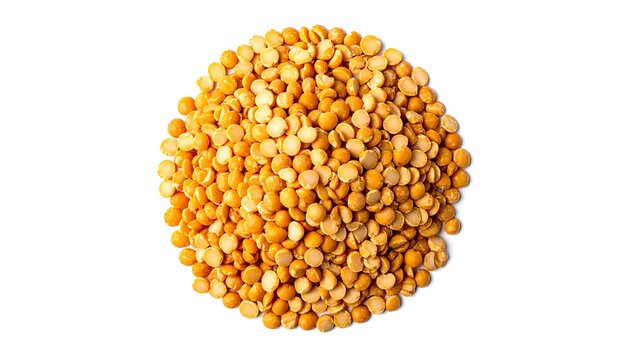 Pile of dried yellow peas