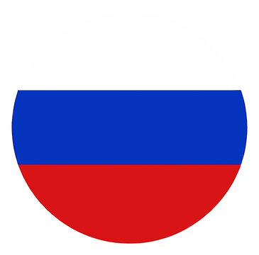 Russian Flag Round Icon Vector Design