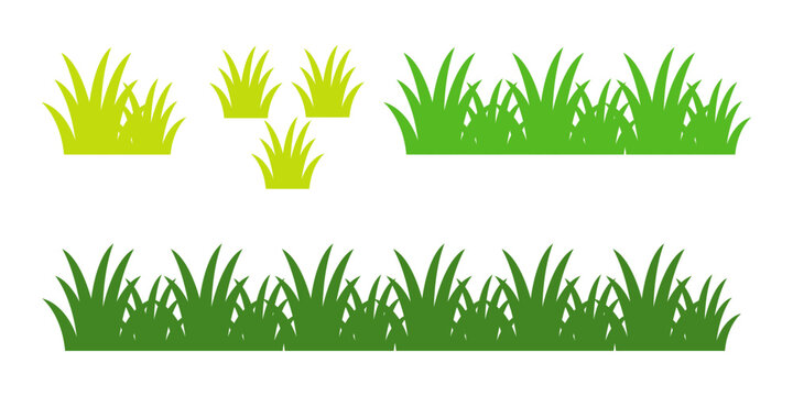 green grass illustration, sustainable grass nature, grass design in flat style