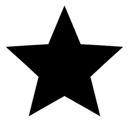 Fototapeta premium Simple Outline Star Icon for Award Rating Symbol