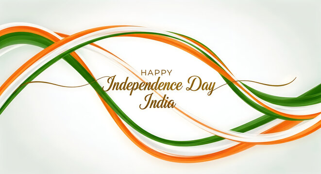 Celebrating independence day india vibrant tricolor waves and patriotic greetings